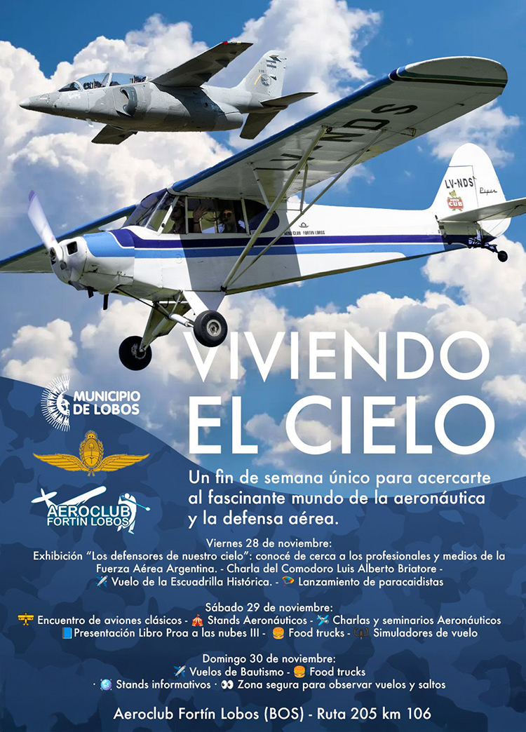 Lobos. La Aeronáutica vivirá su gran fiesta en el Aero Club