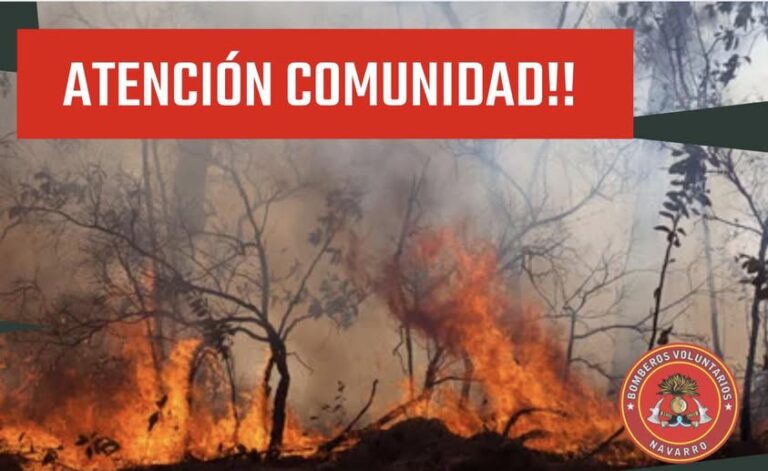 Comunicado importante de los Bomberos de Navarro