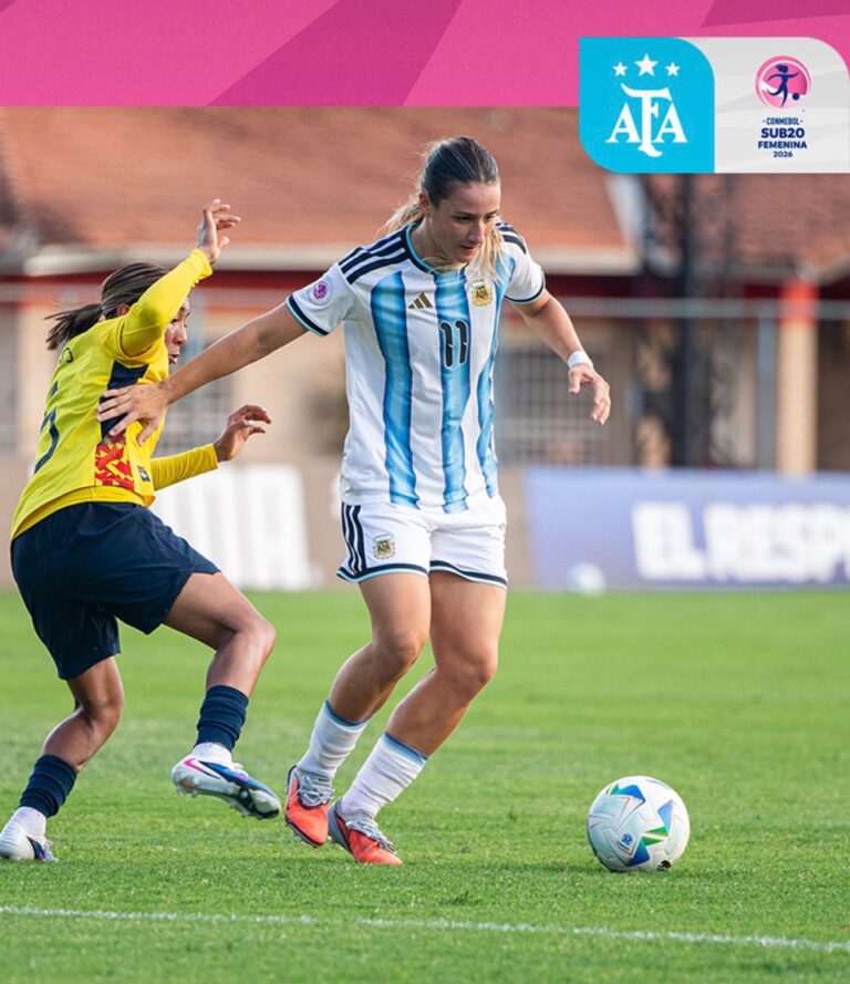 Argentina venció a Ecuador por 2 a 1. Mercedes Diz en el 11 inicial