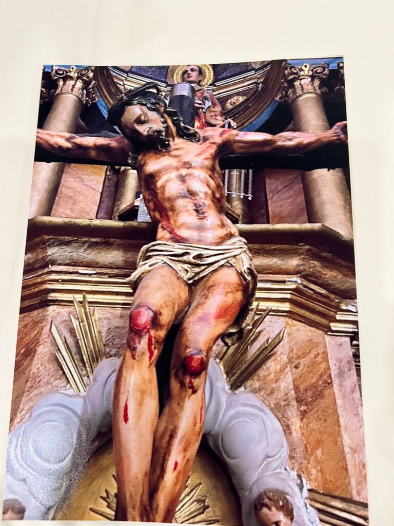 Imagen del Cristo Crucificado. Dieron a conocer el informe final de la primera etapa acerca de su probable antiguedad