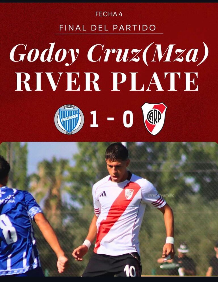 Copa Proyección. River perdió por la mínima con Godoy Cruz. Debutó Diego Barrado como DT
