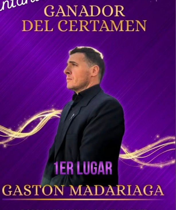 Gastón Madariaga ganador del concurso Open Voice. Pablo Martínez también se destacó logrando el tercer lugar