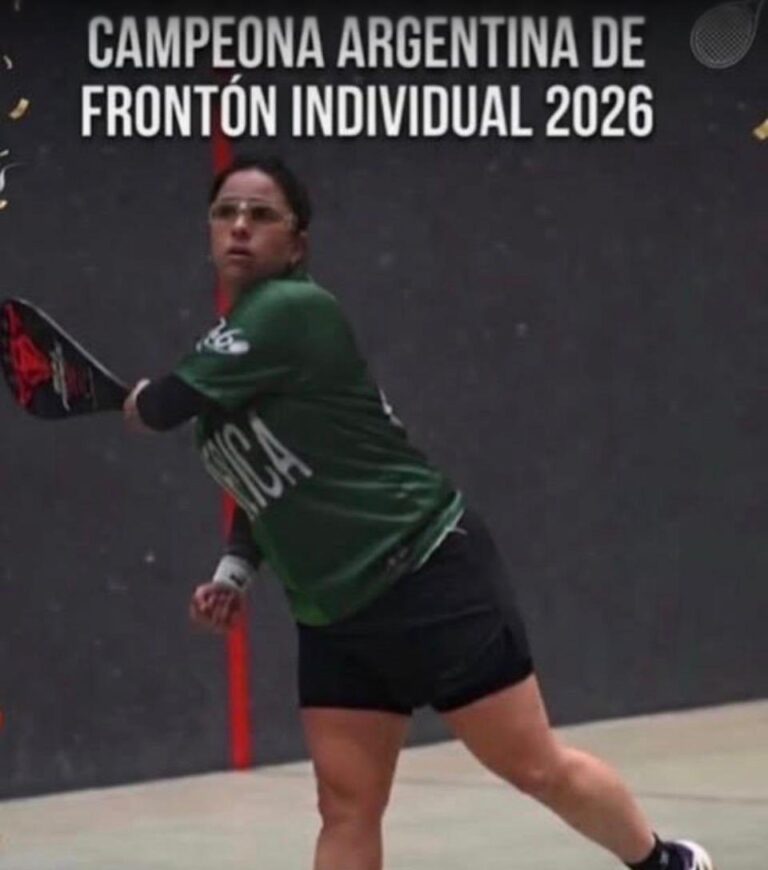 Sabrina Andrade Blasón campeona argentina de frontón individual