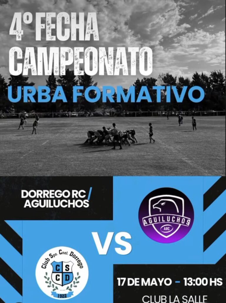 Rugby. Torneo Formativo de URBA. Dorrego empató en su visita a Aguiluchos