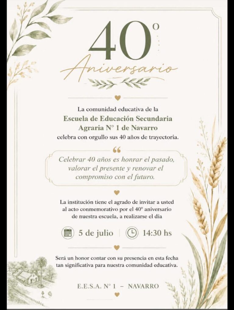 Acto conmemorativo de los 40 años de la Escuela Agraria