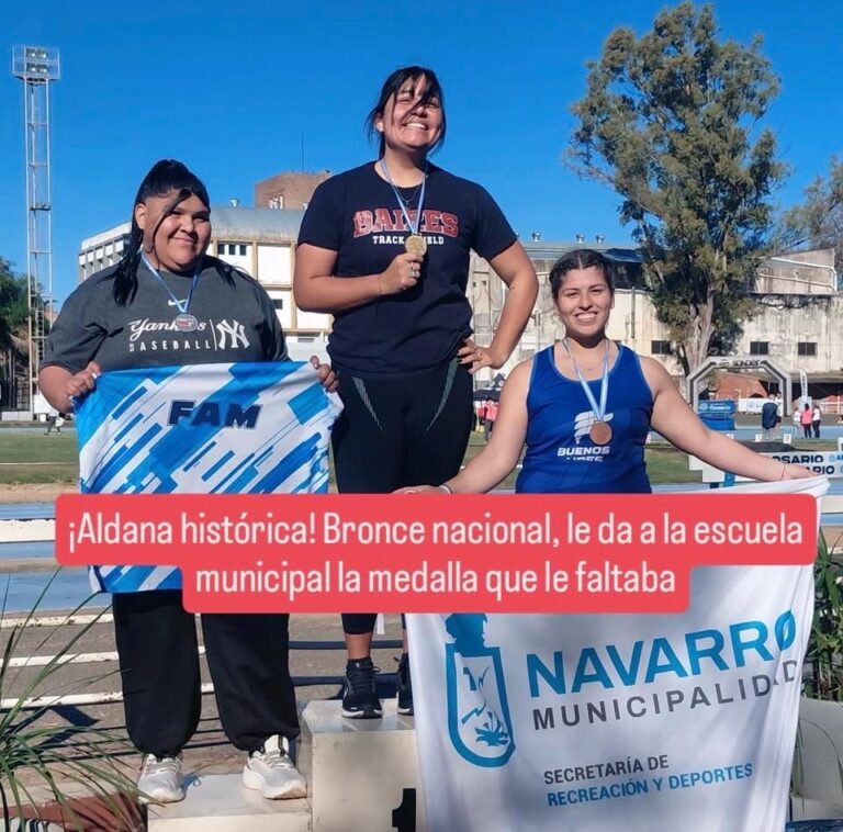 Aldana González medalla de bronce en el Nacional de Mayores de Lanzamiento de Martillo