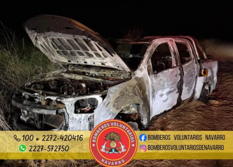 Bomberos. Incendio de pick up camino a Las Marianas