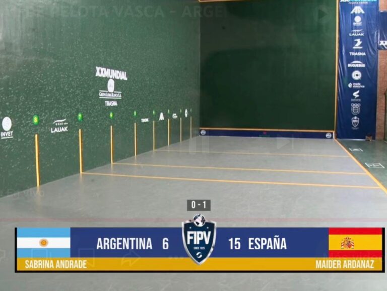 XX Mundial de Pelota Vasca en Argentina. Sabri no pudo ante la española Ardanaz Dufur