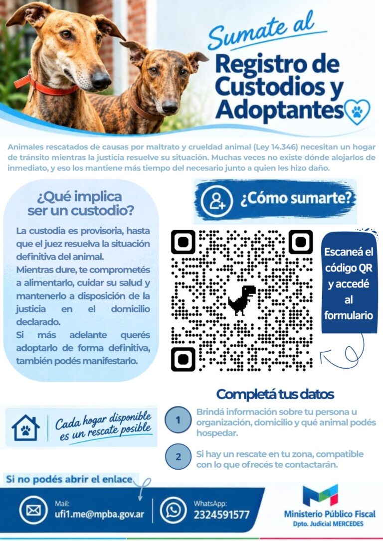 Se creó el Registro de Custodios y Adoptantes para animales rescatados