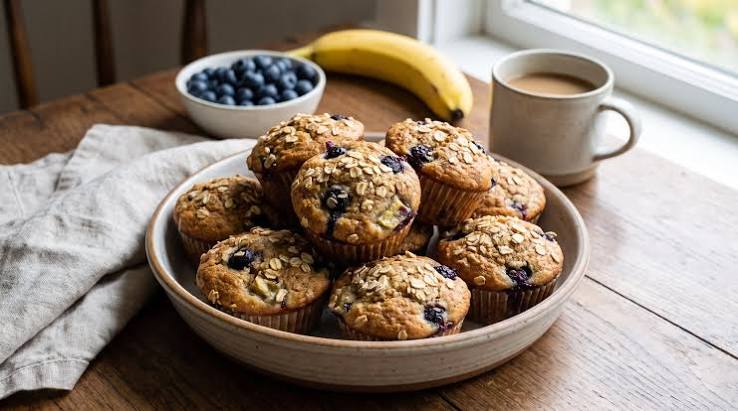 La cocina de los martes. Hoy «Muffins de banana y arándanos»